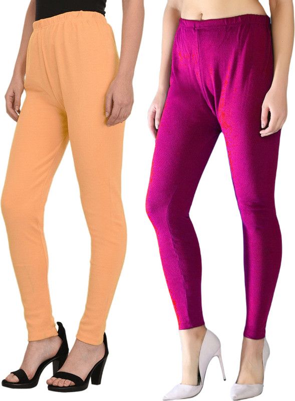Ankle Length Western Wear Legging  (Beige, Pink, Solid)