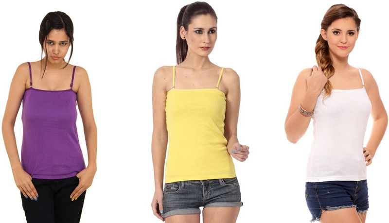 Women Purple, White, Yellow Camisole