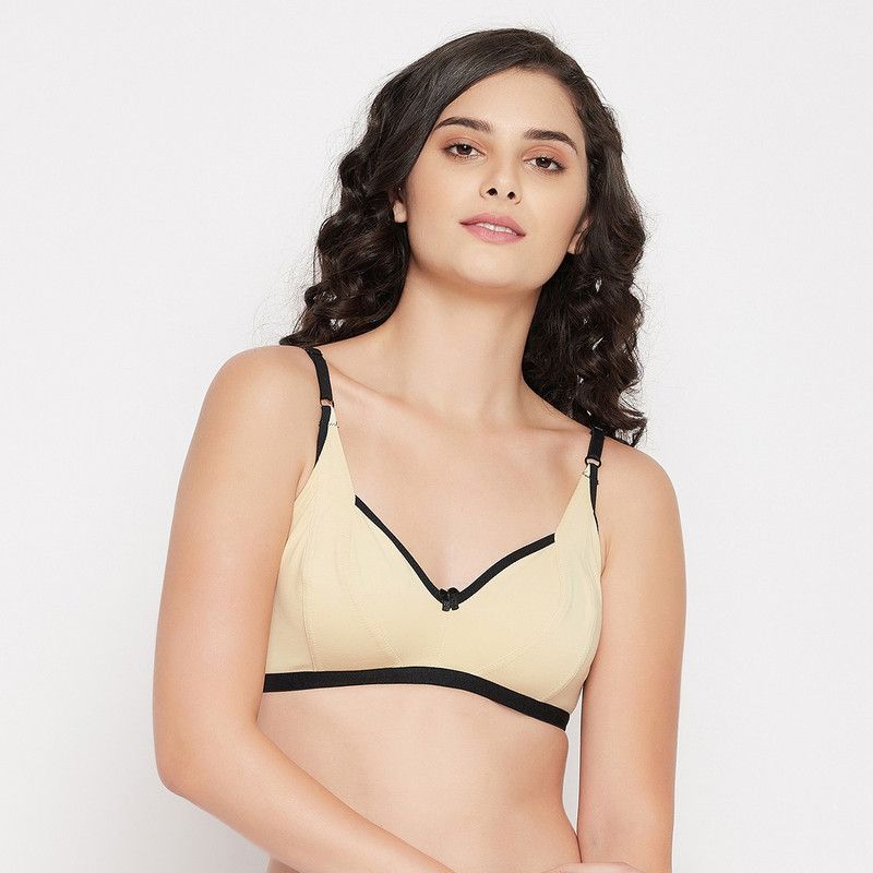 Women Full Coverage Non Padded Bra  (Beige)