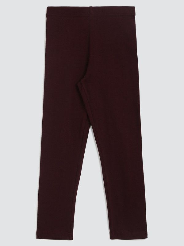 Legging For Girls  (Maroon Pack of 1)