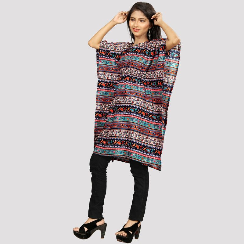 Printed Crepe Girls Kaftan