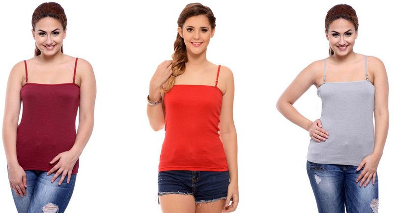 Women Red, Maroon, Grey Camisole