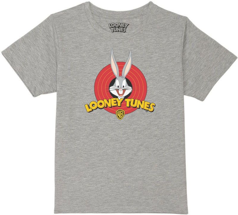 Boys Cartoon/Superhero Pure Cotton T Shirt  (Grey, Pack of 1)