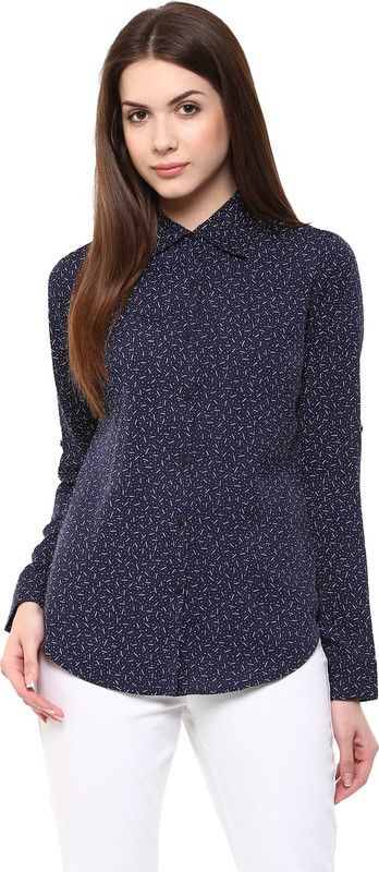Women Slim Fit Printed Formal Shirt