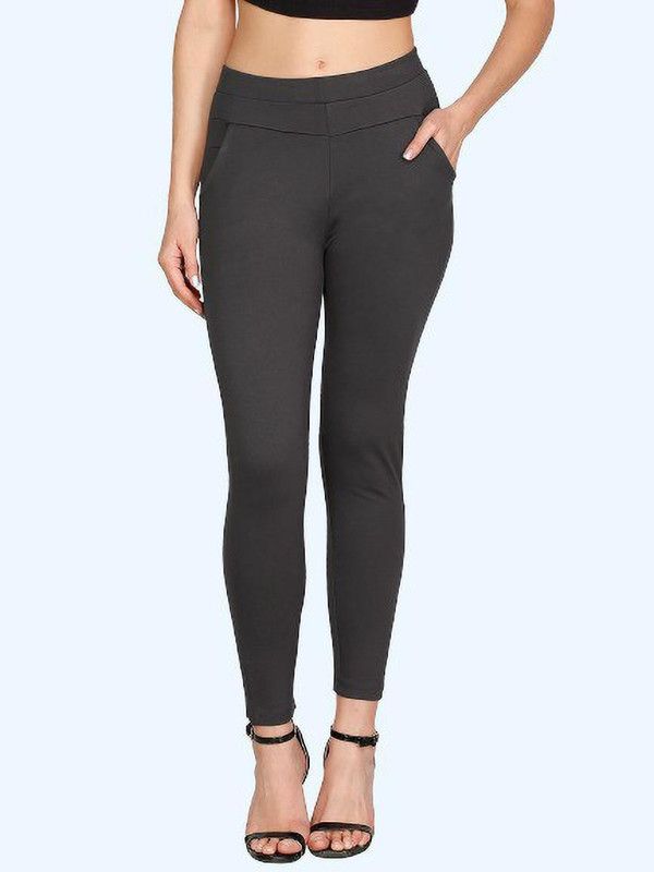 Qeboo Grey Jegging  (Solid)
