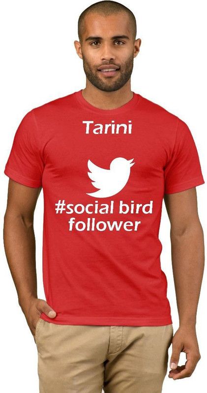 Tarini Twitter Quotation Style Fashion V19 Men Printed Round Neck Cotton Blend Red T-Shirt