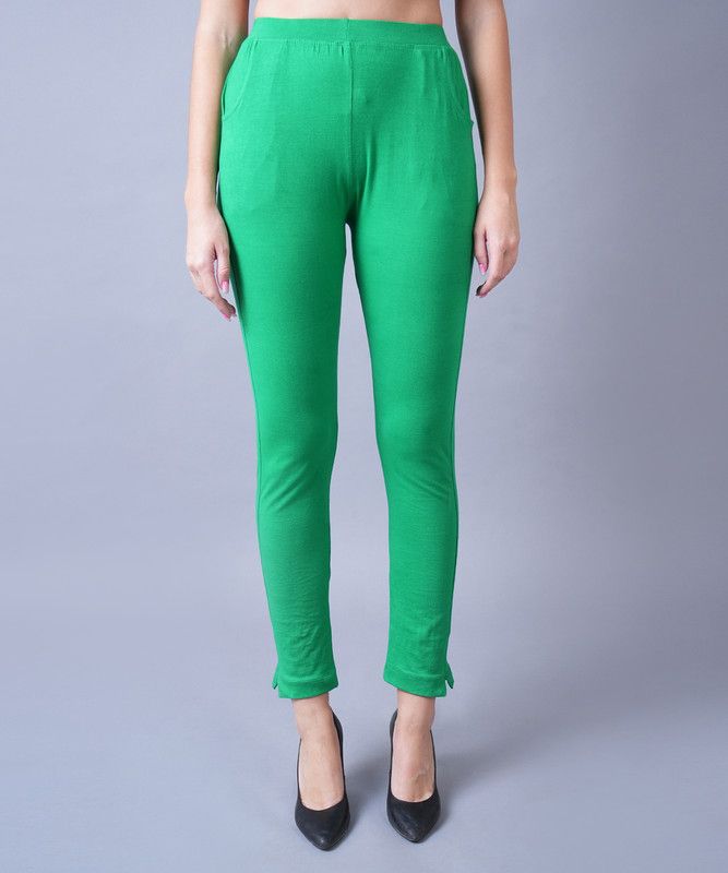 fortuner Green Jegging  (Solid)