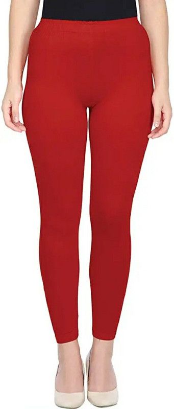 neeti collection Ethnic Wear Legging  (Red, Solid)