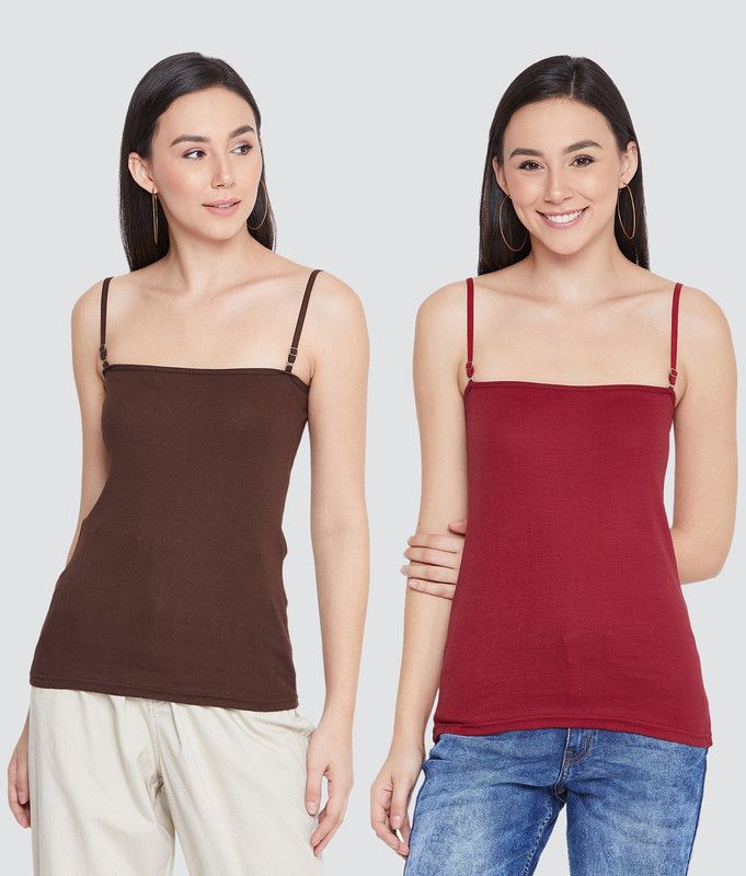 Women Brown, Maroon Camisole