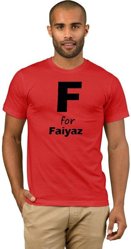 Faiyaz College Fashion 30 Men Printed Round Neck Cotton Blend Red T-Shirt