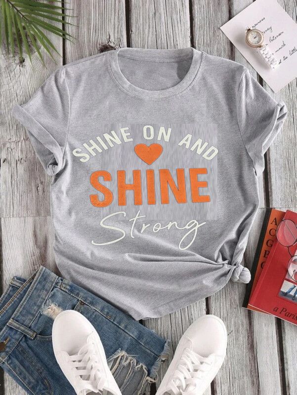 Men Typography Round Neck Cotton Blend Grey, White T-Shirt