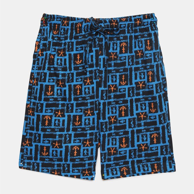 Short For Boys Casual Printed Cotton Blend  (Multicolor, Pack of 1)