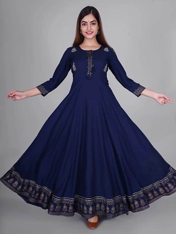Women Kurta  (Dark Blue)