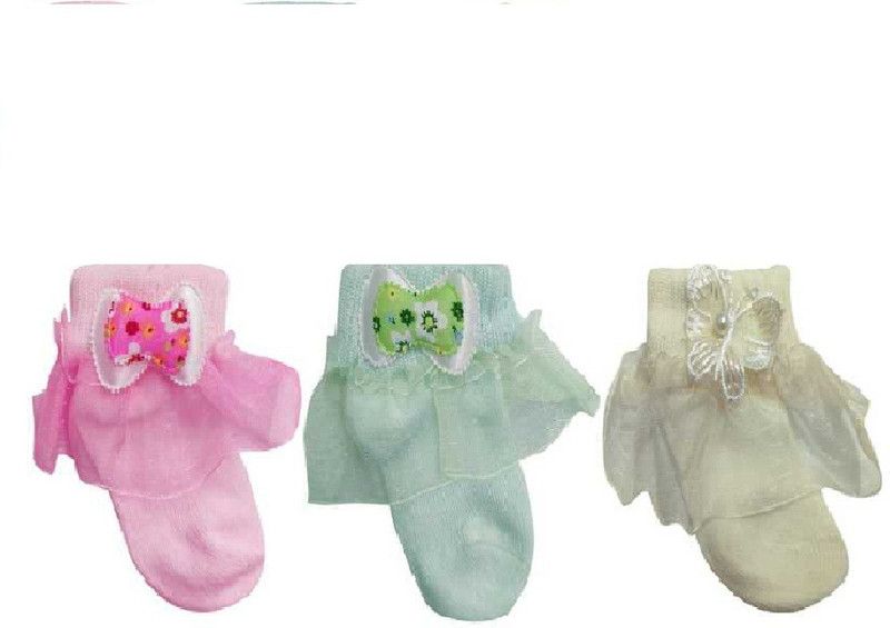 Baby Girls Solid Knee High  (Pack of 3)