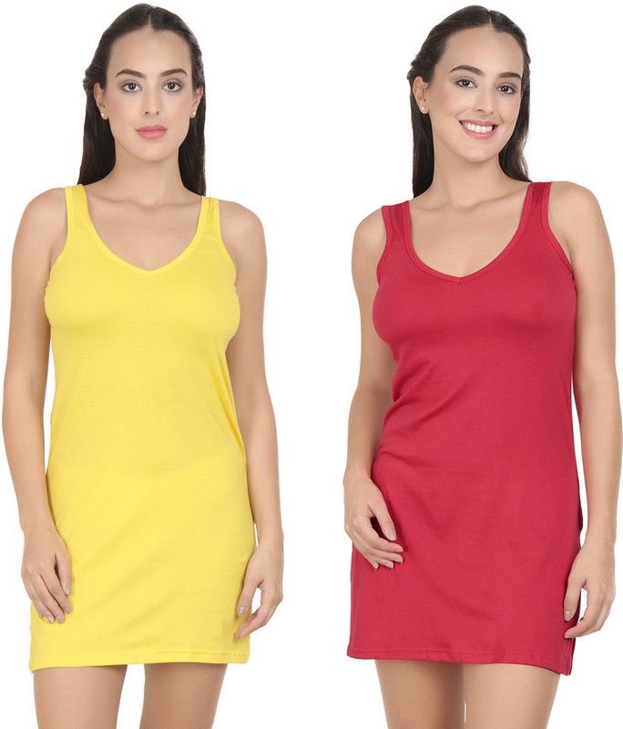 Women Yellow, Red Chemise