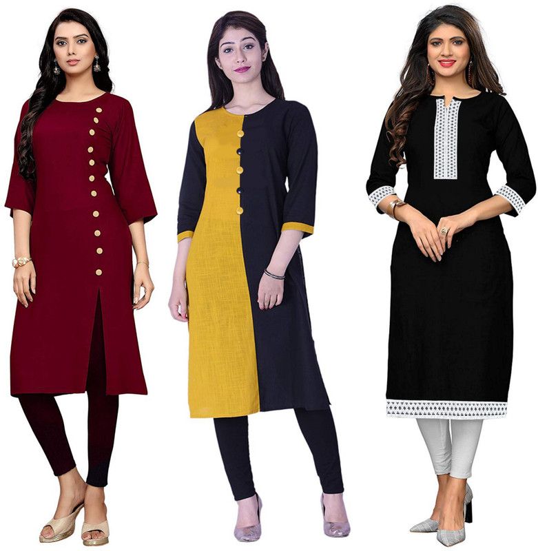Unstitched Cotton Blend Kurta Fabric Colorblock