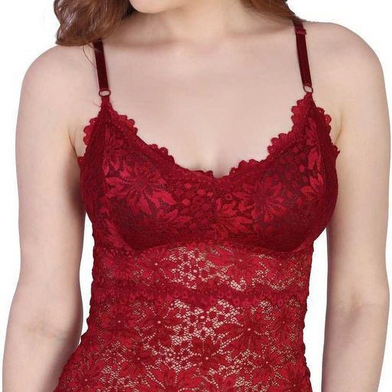 Women Bralette Heavily Padded Bra  (Maroon)