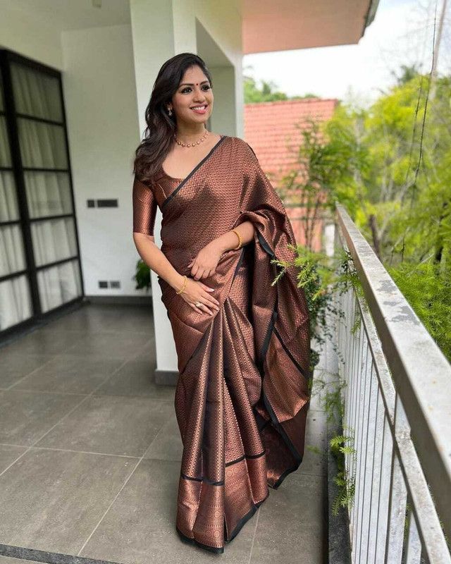 Woven, Self Design Kanjivaram Silk Blend, Jacquard Saree  (Pink)