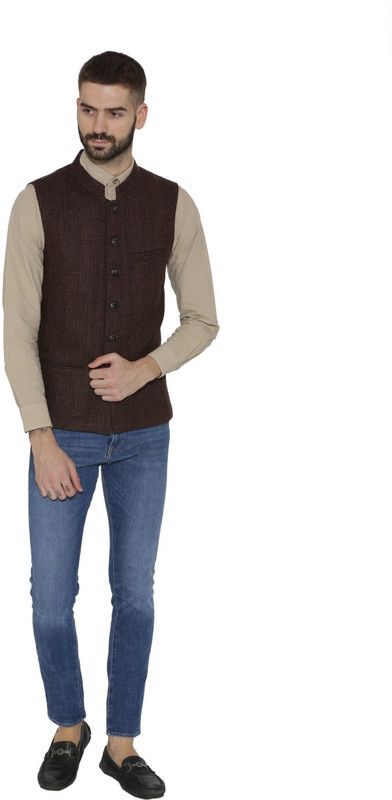 WOOL NEHRU JACKET Men Self Design Nehru Jacket
