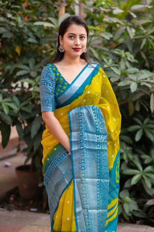 Printed, Self Design Bollywood Jute Silk Saree  (Red)