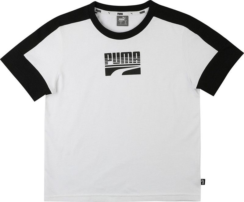 Rebel Block Tee B Boys Printed Cotton Blend T Shirt  (White, Pack of 1)