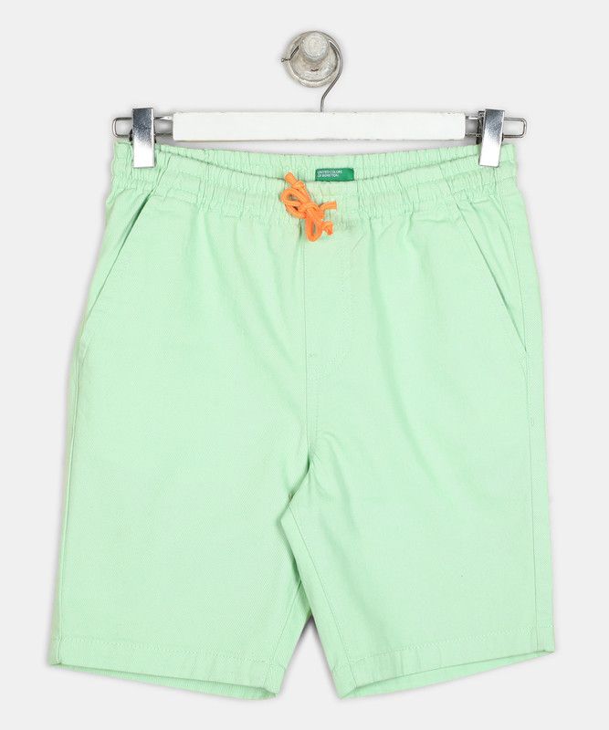 Short For Boys Casual Solid Pure Cotton  (Light Green, Pack of 1)
