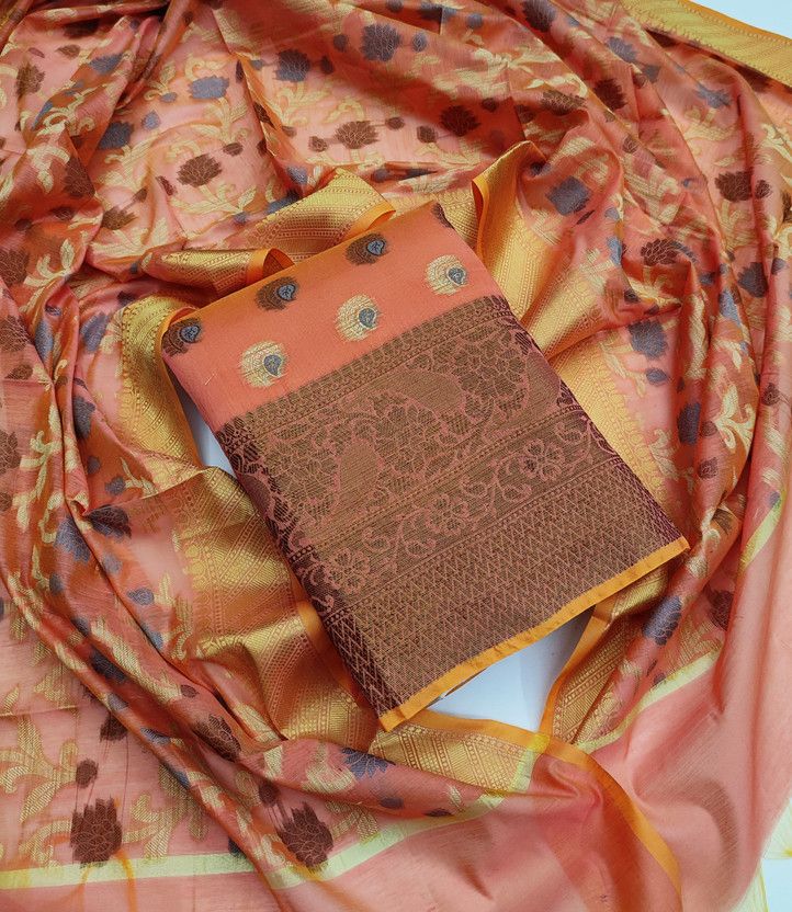 Unstitched Jacquard Salwar Suit Material Self Design