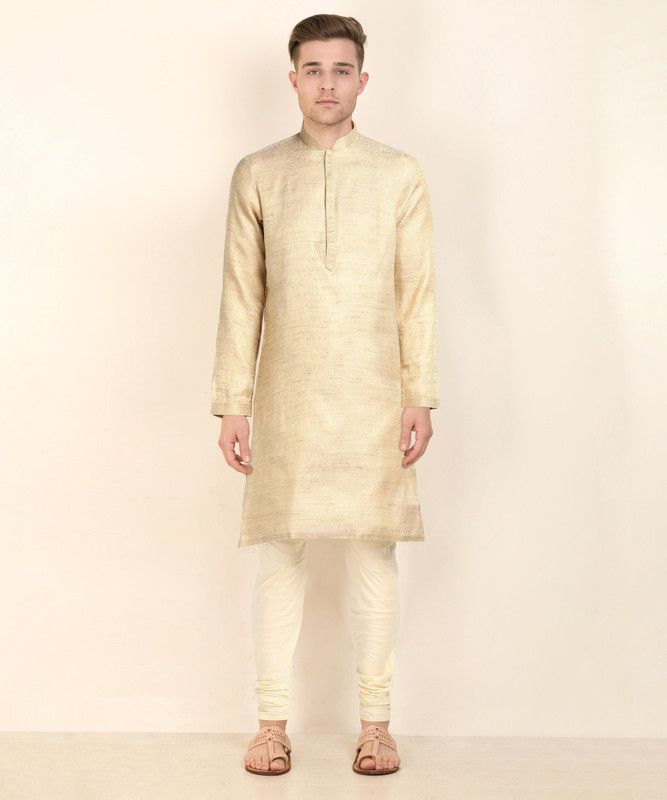 Men Kurta and Churidar Set Cotton Blend