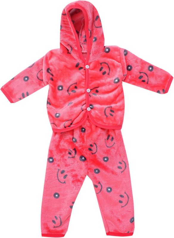 Baby Boys & Baby Girls Casual Top Pant  (Pink)
