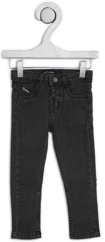 Baby Boys Regular Mid Rise Grey Jeans