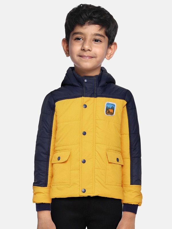 Boys Solid Puffer Jacket