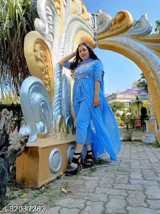 Women Palazzo and Dupatta Set Georgette