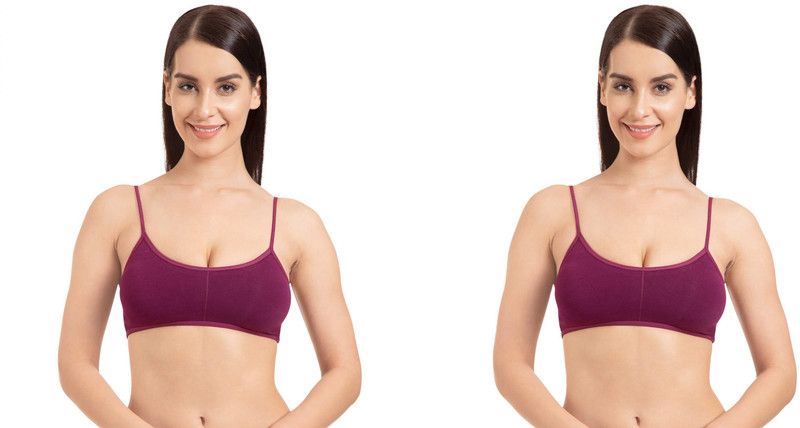 Pack of 2 Women Bralette Lightly Padded Bra  (Purple)