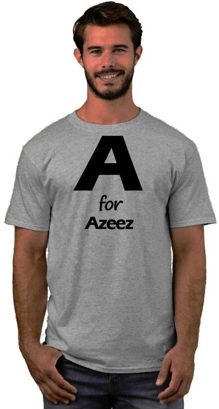 A for Azeez _ 47 Men Typography Round Neck Cotton Blend Grey T-Shirt