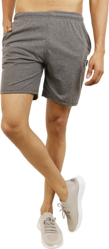 Solid Men Reversible Grey Sports Shorts