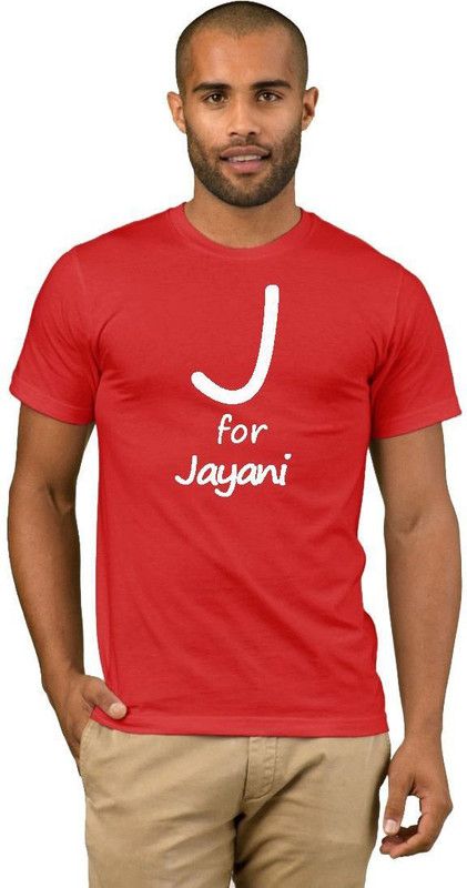 Jayani College Stylish 29 Men Printed Round Neck Cotton Blend Red T-Shirt