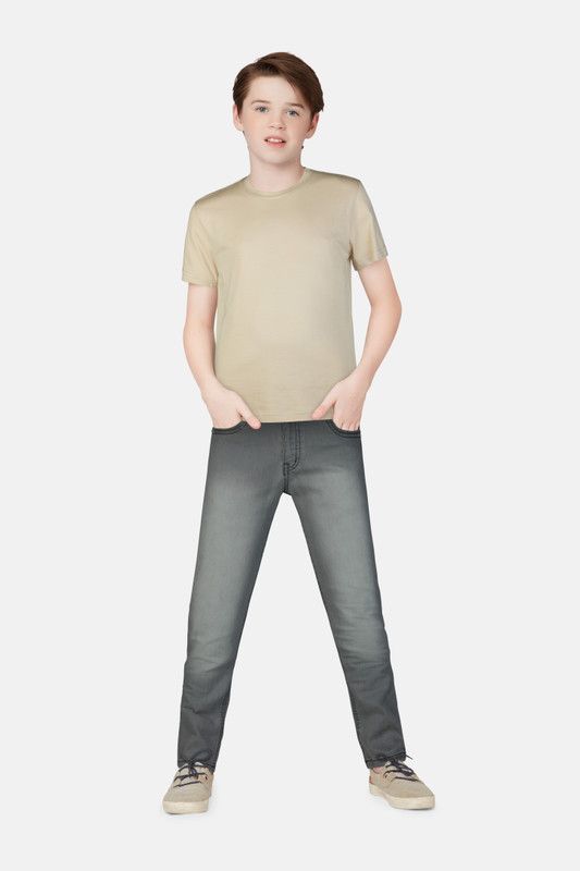 Boys Mid Rise Grey Jeans