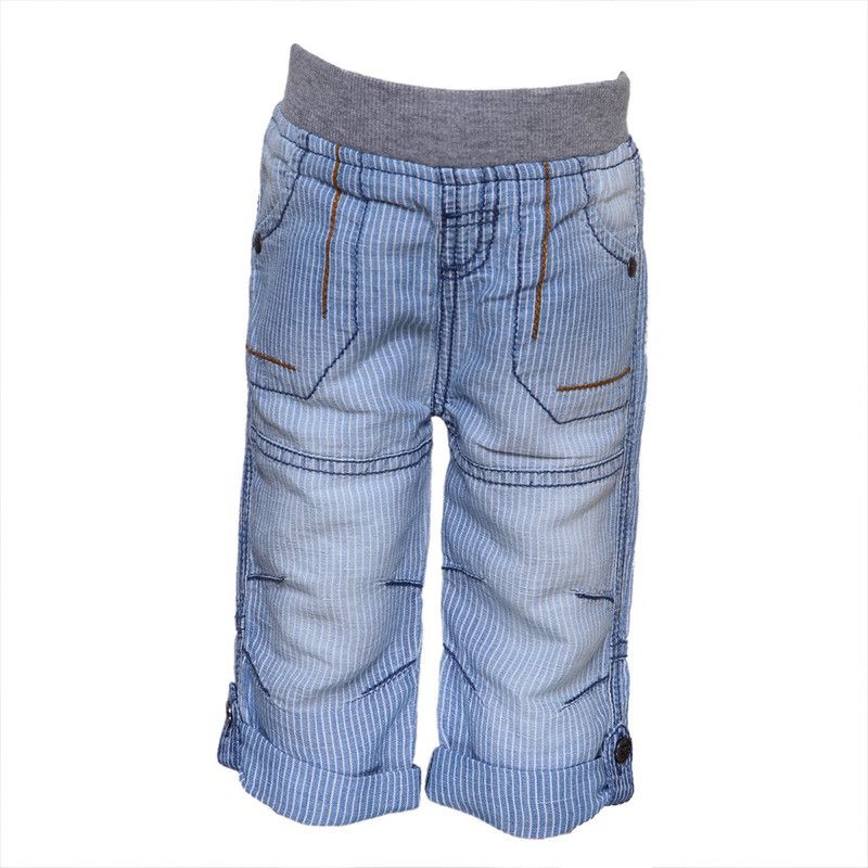 Boys Regular Fit Light Blue Cotton Blend Trousers