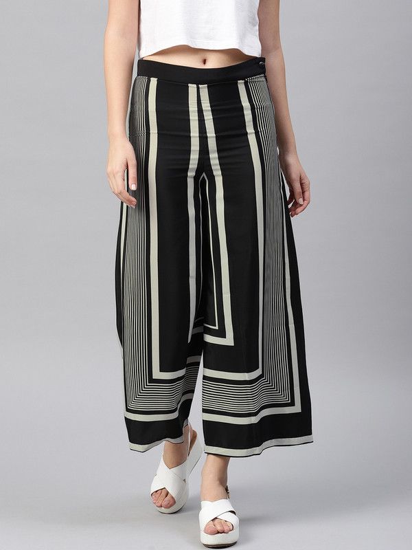 Women Regular Fit White Cotton Silk Trousers