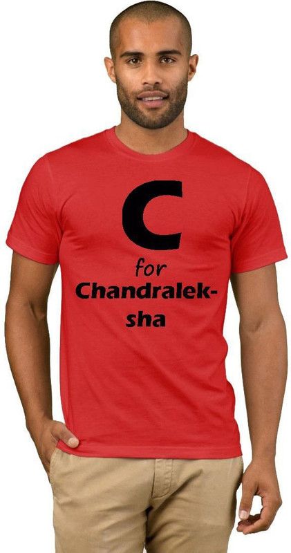 Chandraleksha College Fashion 30 Men Printed Round Neck Cotton Blend Red T-Shirt