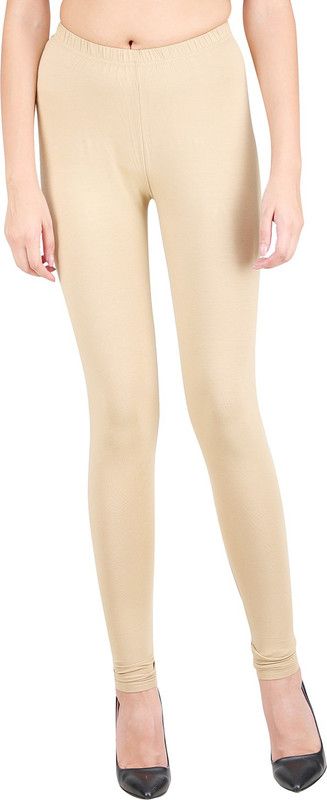 SPIFFY Ankle Length Western Wear Legging  (Beige, Solid)