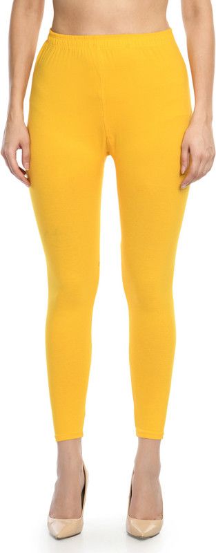 24Hour Fashion Western Wear Legging  (Yellow, Solid)