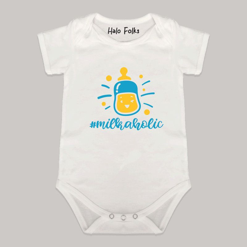 Halo Folks Baby Boys & Baby Girls White Bodysuit