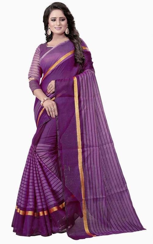 Dharmavaram Cotton Silk Saree  (Purple)