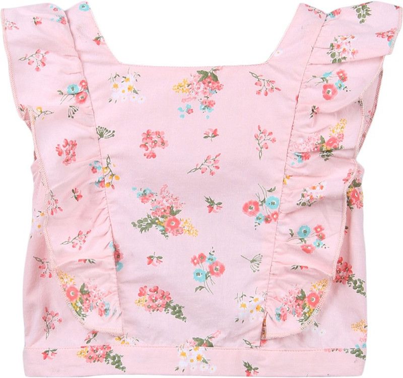 Girls Casual Pure Cotton Top  (Pink, Pack of 1)
