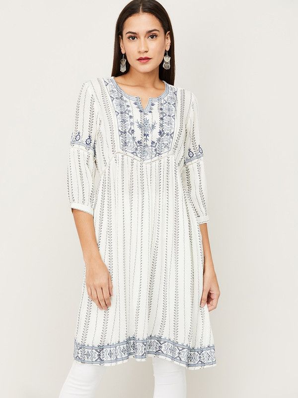 Casual Raglan Sleeves Printed Women White Top