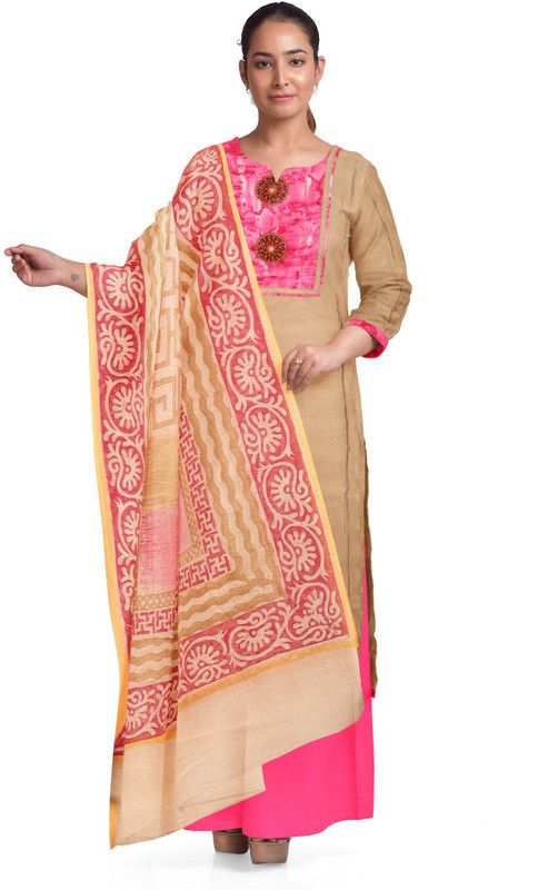 Unstitched Cotton Blend Salwar Suit Material Solid