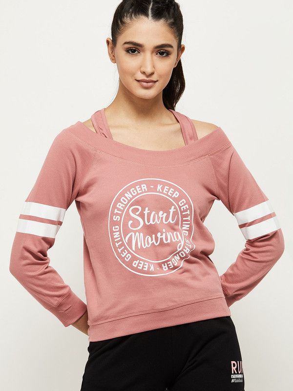 Women Solid V Neck Pure Cotton Orange T-Shirt