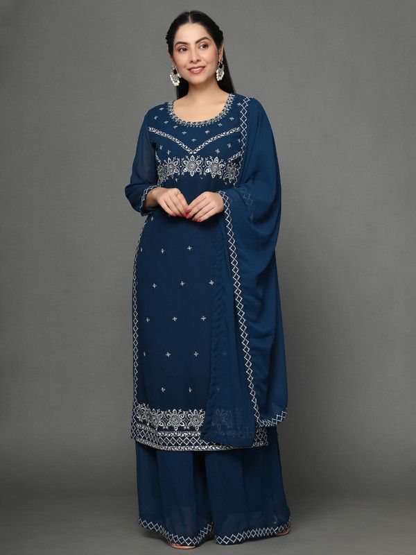 Women Kurta, Pyjama & Dupatta Set Georgette