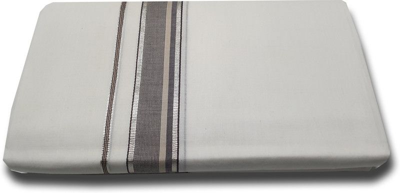 Home's Soul Interiors Original Balaramapuram Kasavu Mundu Woven Men Dhoti